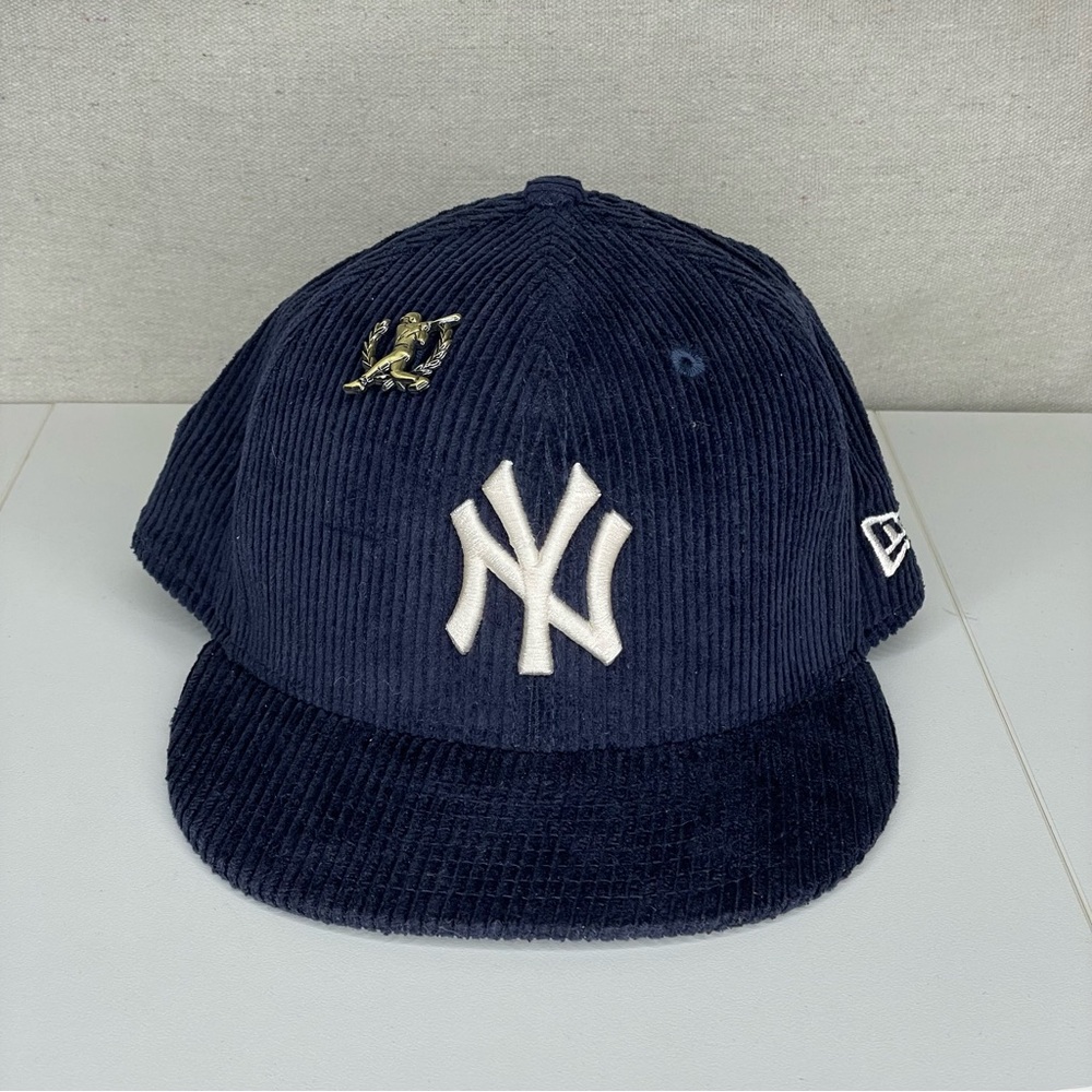 NWT New York Yankees New Era 59FIFTY Navy Corduroy Fitted Hat Size 8